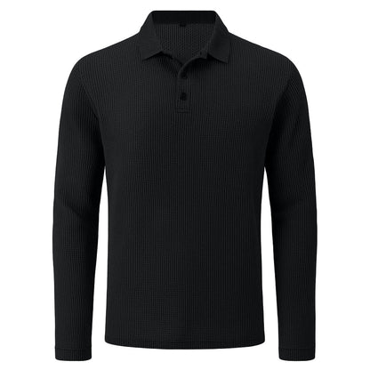 Lusso - Men's Ultra Comfortable Long Sleeve Polo Shirt
