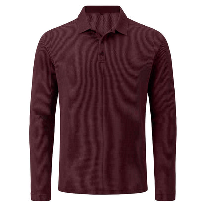 Lusso - Men's Ultra Comfortable Long Sleeve Polo Shirt