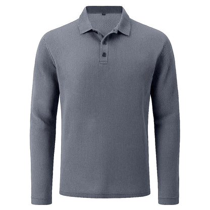 Lusso - Men's Ultra Comfortable Long Sleeve Polo Shirt