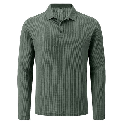 Lusso - Men's Ultra Comfortable Long Sleeve Polo Shirt